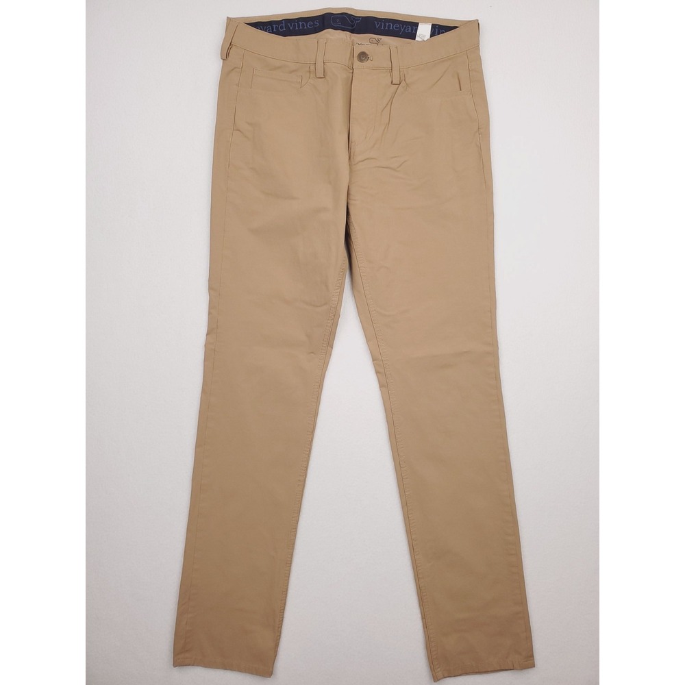 Vineyard Vines Pants Mens 32x34 Khaki Performance Chino Stretch Golf Preppy